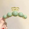 Moda Luz de luxo Grampo de cabelo pérola abacate grampo de cabelo fofo grampo de cabelo de alto senso clipe de tubarão para a parte de trás da cabeça adorno de cabelo atacado