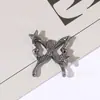 Preto Metálico Teia de Aranha Borboleta Cruz Liga Diamante Pingente Brincos Chaveiro Acessórios Série Diablo