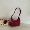 2026 Nova Bolsa Feminina de Início de Outono Cor Sólida, Bolsa de Ombro Transversal Fashion com Padrão Lichia, Nova Bolsa Transversal de Verão