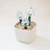 Zibo vidriado de colores adornos pequeños hechos a mano hoja de loto brotes de loto hongo rocío de lluvia maceta manualidades decorativas de escritorio