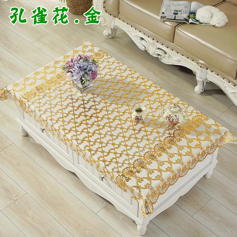 90x137 孔雀花 金色
