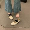 Zapatos de Ballet de Tacón Grueso con Correa Cruzada Vintage para Mujer 2024 Nuevos Punta Cuadrada Nicho Suela Blanda Zapatos Mary Jane
