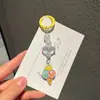 Llavero Creativo de Acrílico y Resina con Forma de Corazón Colgante para Teléfono Móvil Lindo Unicornio Mochila de Acrílico Accesorios Pequeños