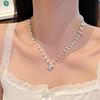 Collar de Cerámica de Cachorro de Dibujos Animados para Mujer, Cadena para Clavícula con Perlas de Hueso Pequeño, Collar de Verano Dopamina Infantil Dulce y Lindo