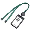 Porta-Crachá de Trabalho de Plástico com Cordão, Clipe Retrátil de Puxar Fácil, Crachá de Funcionário, Crachá de Fábrica, Crachá de Trabalho, Capa Protetora para Crachá de Identificação de Estudante