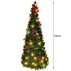 Decoraciones Populares Navideñas Transfronterizas Árbol de Navidad Plegable Dorado Luminoso Árbol de Decoración para el Hogar Árbol de Encriptación Adornos para Árbol