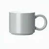 Comercio Exterior Taza Gris Esmaltada de Color de 11 oz, Vaso de Agua de Cerámica de Alta Calidad, Regalo Conmemorativo Personalizado para Festividades, Taza de Leche