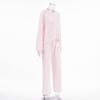 Pijama de punto jacquard de dos piezas de Amazon para primavera de 2025, disponible en Europa y América, especial para el hogar, para mujer, venta al por mayor.