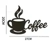 Metal Hierro Taza de Café Decoración de Pared Letrero de Arte Decoración de Pared de Taza de Café Manualidades Pared de Fondo Pared de Cocina Colgante de Pared Silueta