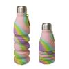 Garrafa de Cola de Silicone de Grau Alimentício para Exterior Portátil Garrafa de Água Esportiva Acampamento Copo de Água Dobrável