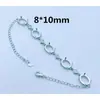 Plata S925 Soporte Vacío Pulsera de Cobre Blanco Puro Soporte Vacío Chapado en Platino Procesamiento de Incrustación de Piedras Preciosas Fábrica DIY Leidezhu
