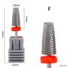 Cabeça de moagem de aço de tungstênio para unhas, cinco em um, cabeça de dente cruzado, descarga rápida, cola dura para remover pele morta, cabeça de moagem de alta qualidade