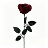 Rosa Individual Tela de Seda Rosa Decoración para el Hogar Sala de Estar Flor Falsa Flor de Rosa para Bodas Herramienta DIY Flor Artificial