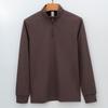 Suéter de lana lavable a máquina de alta gama ropa de hombre 260g manga larga prenda exterior camisa base jersey de media cremallera jersey deportivo