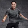 Camiseta de Secado Rápido para Deportes y Ocio de Verano para Hombre Alta Elasticidad Cuello Redondo Ligera Transpirable Manga Corta Deportes Fitness Venta Caliente Transfronteriza