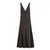 Para Exportación Transfronteriza Europea y Americana Ropa de Mujer Popular en Aliexpress Vestido Midi Elegante de Satén de Seda de Verano