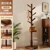 Cabideiro de Madeira Maciça para Quarto, Novo Modelo 2026, Cabide de Chão, Porta-Bolsas para Entrada de Casa, Design Simples