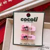 Nuevas Gomas para el Cabello de Personajes de Dibujos Animados Estilo Coreano para Niños de Principios de Primavera, Pinzas para el Cabello de Tela para Niñas, Pinzas Rosas para el Cabello de Verano