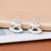 Colgante Caballo Mecedor Sólido de Plata Pura S999 Colgante Caballo de Madera Pulsera de Cristal DIY Accesorios de Plata