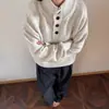 Suéter de Tricô Americano Retrô Céu Estrelado Colorido Gola Alta Meia para Homens e Mulheres no Outono e Inverno Quente e Preguiçoso Tricô Americano Solto
