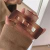 Nuevo Clip de Agarre de Ámbar de Finales de Otoño Estilo Coreano Mate Color Suave Placa Trasera para el Cabello Pasador Simple Transfronterizo Pinza para el Cabello para Mujeres