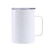 Taza de 16 oz Sublimación Asa Taza Taza Aislada de Acero Inoxidable Tapa de Oficina Taza de Café Opción de Regalo de Negocios