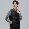 Chaleco ligero de plumón para hombre, estilo corto, para usar como prenda exterior, modelo 2026, 90% plumón de pato blanco, cálido, adecuado para usar en capas, moderno