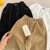 Pantalones para Niños 2026 Otoño Nueva Llegada Niños y Niñas Puntada de Contraste Algodón Casuales Pantalones Versátiles Rectos para Bebé