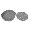 Amazon tapete de silicona para freidora de aire redondo silicona de grado alimenticio revestimiento aislante silicona molde para hornear 6 pulgadas 8 pulgadas