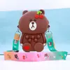 Bolsa Fofa de Urso Coelho, Porta-moedas Infantil, Bolsa Transversal Fashion Estilo Desenho Animado Ins, Venda Direta da Fábrica