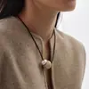 Nueva Cadena de Suéter Larga de Otoño e Invierno con Diseño de Nicho y Sensación de Alta Gama, Cadena de Suéter Clavicular con Colgante, Collar Simple y Elegante