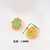Nuevo anillo de cobre bañado en oro con incrustaciones de diamantes, caja mágica, cara de anillo pasante, accesorios de joyería hechos a mano con cuentas para pulsera y collar de cristal DIY