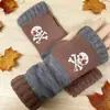 Guantes Personalizados para Otoño e Invierno, Guantes de Punto Cálidos y de Moda para Mujer, Moda Transfronteriza Guantes Bordados Patchwork Cálidos