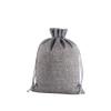 Bolsa de lino personalizada de fábrica con cordón, bolsa de embalaje para regalo de Navidad, bolsa de lino con texto en inglés "Play Jewelry Bag" personalizada