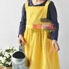 Comércio exterior em avental vestido de algodão e linho japonês e coreano vestido de bebê arte panificação churrasco jardinagem trabalho avental publicitário