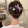 Grampo de Cabelo com Laço Colorido Contrastante e Bico de Pato para Mulheres, Grampo de Cabelo de Garra de Alta Qualidade Estilo Novo 2026, Acessório de Cabelo para Parte de Trás da Cabeça
