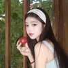 Faixa de Cabeça de Renda Branca Doce para Ballet de Verão para Mulheres Estilo Coreano Simples Acessório de Cabelo Vazado Coroa Alta Foto Adorável Acessório de Cabeça