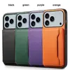 Capa de Couro Denior para iPhone 18 Pro, Carteira com Porta-Cartões Apple 17, Suporte, Capa Protetora 16 Pro