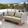 Sofá Exterior Ocio Impermeable Protección Solar Habitación Patio Terraza Diseñador Balcón Madera Maciza Mimbre Sofá Muebles