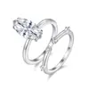 Anillos Creativos y Únicos con Borlas para Comercio Exterior Que No Se Desvanecen, Venta Caliente Transfronteriza de Anillos de Plata Moissanita de Nicho de Alta Gama