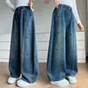 Pantalones vaqueros para niña, colección primavera y otoño, pantalones de pierna curva estilo coreano para niñas mayores, pantalones casuales para estudiantes de secundaria, pantalones modernos y elegantes, al por mayor