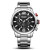 Nuevo reloj megir para hombre multifuncional de cronometraje con correa de acero deportivo de cuarzo entrega en una sola pieza 2156