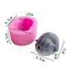 Decoração de Carro de Gatinho de Desenho Animado Molde de Silicone para Boa Sorte, Decoração de Gato Fofo em Gesso e Resina Molde de Cubo de Gelo