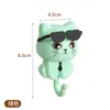 Gato Creativo de Dibujos Animados Parpadeante Gancho Lindo Macarrón Sin Perforaciones Gancho Sin Rastro Gancho de Almacenamiento para Ropa y Sudaderas Artículos Varios