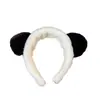 Linda Diadema de Cabeza de Panda para Mujer para Lavarse la Cara 2023 Nueva Otoño e Invierno Mascarilla Facial Lavado Diadema de Felpa Accesorios para la Cabeza