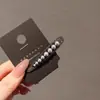 Presilha de Cabelo Elegante Vintage com Pérola para Testa Moda Strass Lateral para Franja Celebridade da Internet Nova Presilha