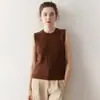 Camisola ajustada de cachemira, colección otoño/invierno 2026, cuello redondo, estilo pullover, color liso, agradable para la piel, capa interior, top de punto