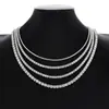 Collar de Tenis de Plata de Ley S925 con Moissanita Moda Europea y Americana Versátil Estilo Ins Joyería Brillante de Alta Gama