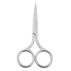 Tesoura de Pelos Nasais em Aço Inoxidável, Tesoura para Barba, Tesoura de Pelos Nasais, Tesoura de Maquiagem, Tesoura de Sobrancelha, Tesoura Pequena para Barba, Tesoura de Sobrancelha para Beleza