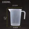 Copo medidor de plástico, de grau alimentício, com marcações, para uso doméstico, panificação e lojas de milk tea, disponível nos tamanhos de 2000ml e 5000ml, design espessado, grande capacidade